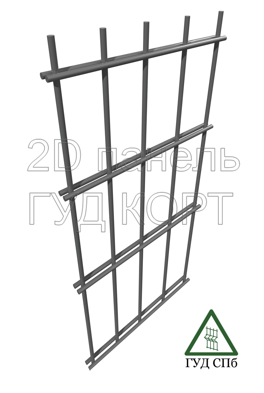 картинка Сетка сварная 2D ГУД-КОРТ / цинк